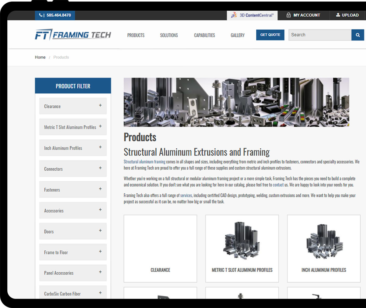 Framing Tech Tablet View