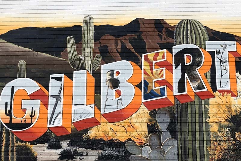 Gilbert AZ from an Aerial View